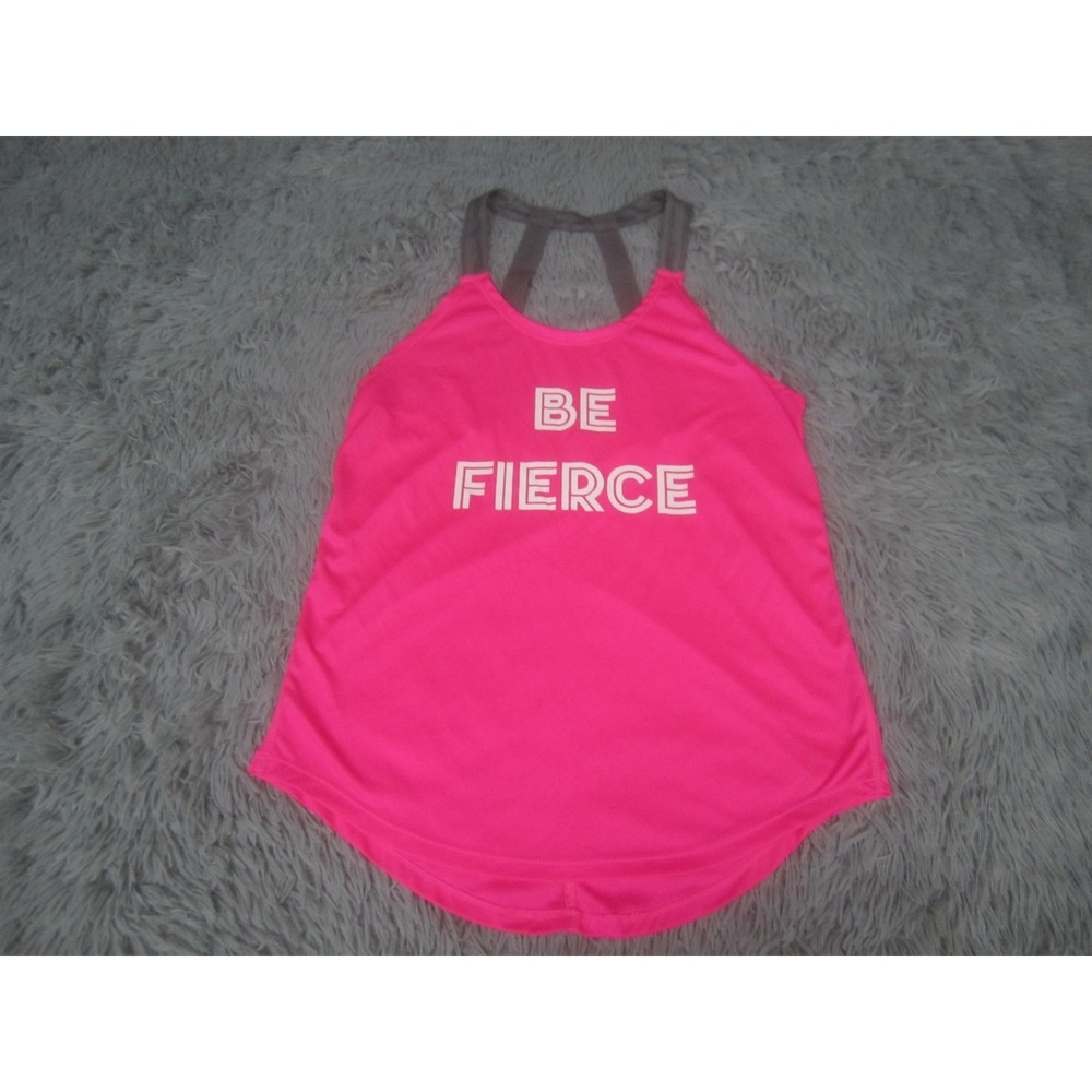 Zone Pro Tank Top Womens Small Pink Be Fierce Racerback Athletic Workout Shirt